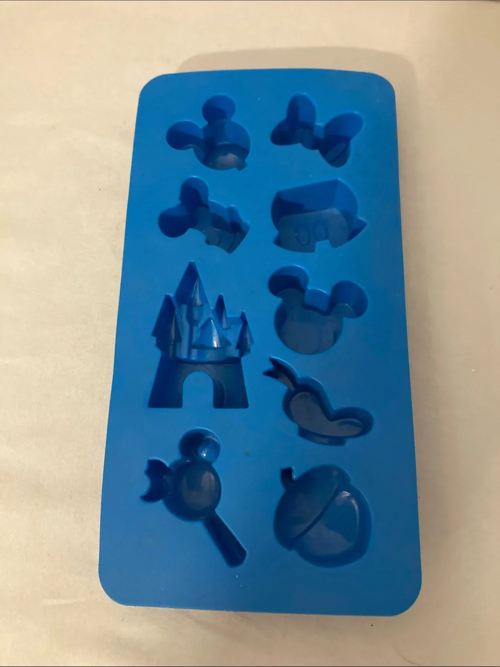 Disney Blue Silicone Character & Castle Mold Tray